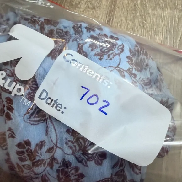 Madewell Blue Brown Floral Puff Sleeve Cute Flowy Swing Mini Dress Size 8 - Picture 12 of 12